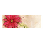 Poinsettia and Holly Gift Tag business cards