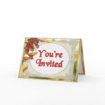 Poinsettia Bells Wedding cards