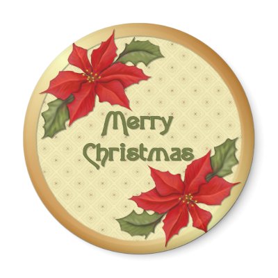 Poinsettia Christmas Magnets