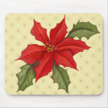 Poinsettia Christmas mousepads
