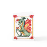 Poinsettia Dragon cards