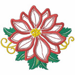 Poinsettia Elegance embroidered shirts