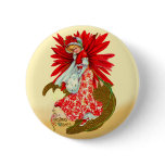 Poinsettia Girl buttons