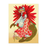 Poinsettia Girl postcards