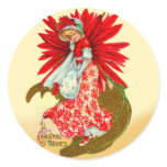 Poinsettia Girl stickers