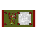 Poinsettia Happy Yule Faery Photo Card photo cards