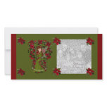Poinsettia Merry Christmas Faery Photo Card photo cards