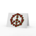 Poinsettia Peace Sign cards