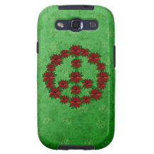 Poinsettia Peace Sign Galaxy S3 Cover