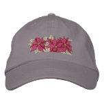 Poinsettia Pocket Topper Embroidered Hats