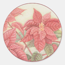 Poinsettia Stickers