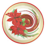Poinsettia Swirl stickers