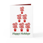 Poinsettia Tree Christmas Card