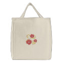 Poinsettia Trio embroidered bags