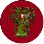 Poinsettia Yule Faery Ornament photo sculptures