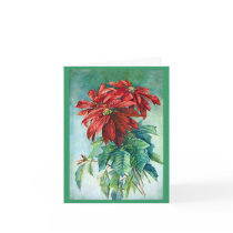 Poinsettias Fine Art Christmas Card