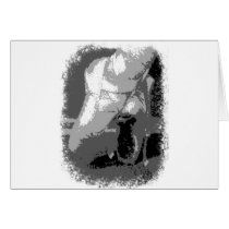 Pointe Shoes Dancer Black and white Greeting Card