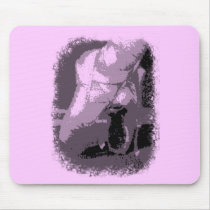 Pointe Shoes Dancer Black and white Mousepad