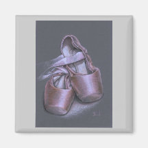 Pointe shoes fridge magnets