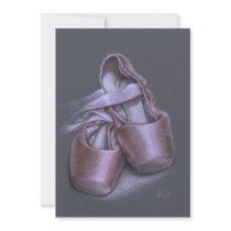 Pointe shoes custom invitation