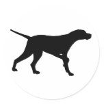 Pointer Dog (in black) stickers