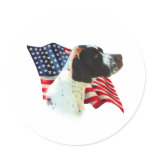Pointer (liver)  Flag Round Stickers