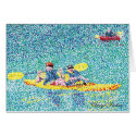 Pointillism kayak scene, by Cheryl Paton cards