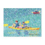 Pointillism kayak scene, by Cheryl Paton Postcard