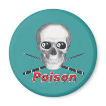 Poison Eight Ball Fridge Magnet