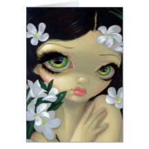 Poisonous Beauties II White Oleander Greeting Card