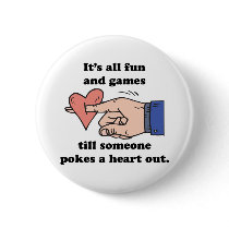 poke a heart out pinback buttons