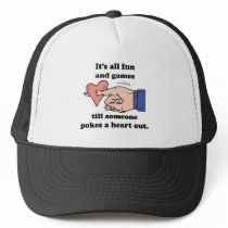 poke a heart out mesh hats
