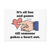 poke a heart out post cards
