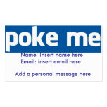 Poke Me Facebook card business cards