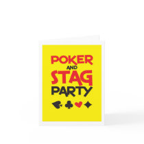 Poker and STAG party greeting card