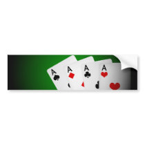 Poker Background Bumper Sticker