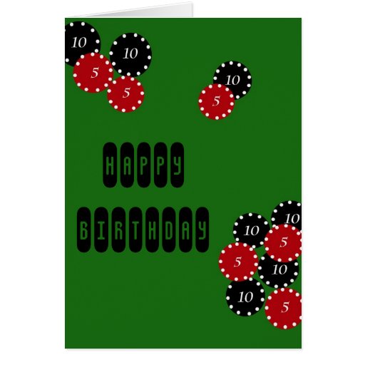 Poker Birthday Greeting Card Zazzle