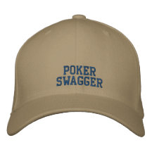 POKER CAP WITH SWAGGER EMBROIDERED BASEBALL CAP