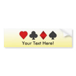 Poker: Card Suits: Bumper Sticker: Black Jack bumper stickers