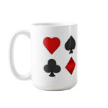 Poker Card Suits: Coffee Mug: Black Jack Mugs