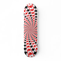 Poker Card Suits Spiral: Skateboard