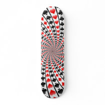 Poker Card Suits Spiral: Skateboard