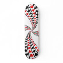 Poker Card Suits Spiral: Skateboard