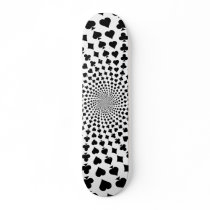 Poker Card Suits Spiral: Skateboard