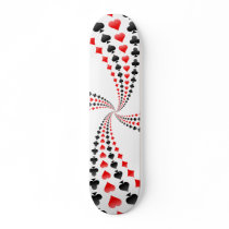 Poker Card Suits Spiral: Skateboard