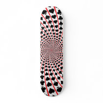 Poker Card Suits Spiral: Skateboard