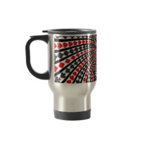 Poker Card Suits Spiral: Travel Mug: Black Jack