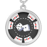 POKER CHIP WITH DICE NECKLACE