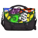 Poker Chips Collage Laptop Messenger Bag