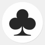 Poker clubs round sticker